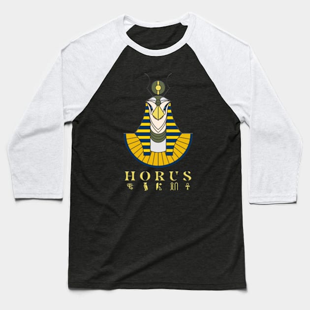 H   O   R   U   S Baseball T-Shirt by Da Vinci Feather